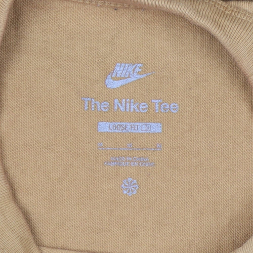 Nike Men's Brown Relaxed Fit T-Shirt Size M