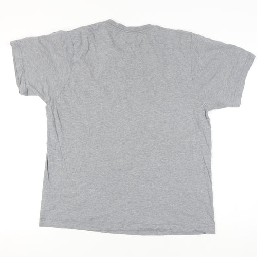 DKNY Men's Grey Large Cotton Crew Neck T-Shirt