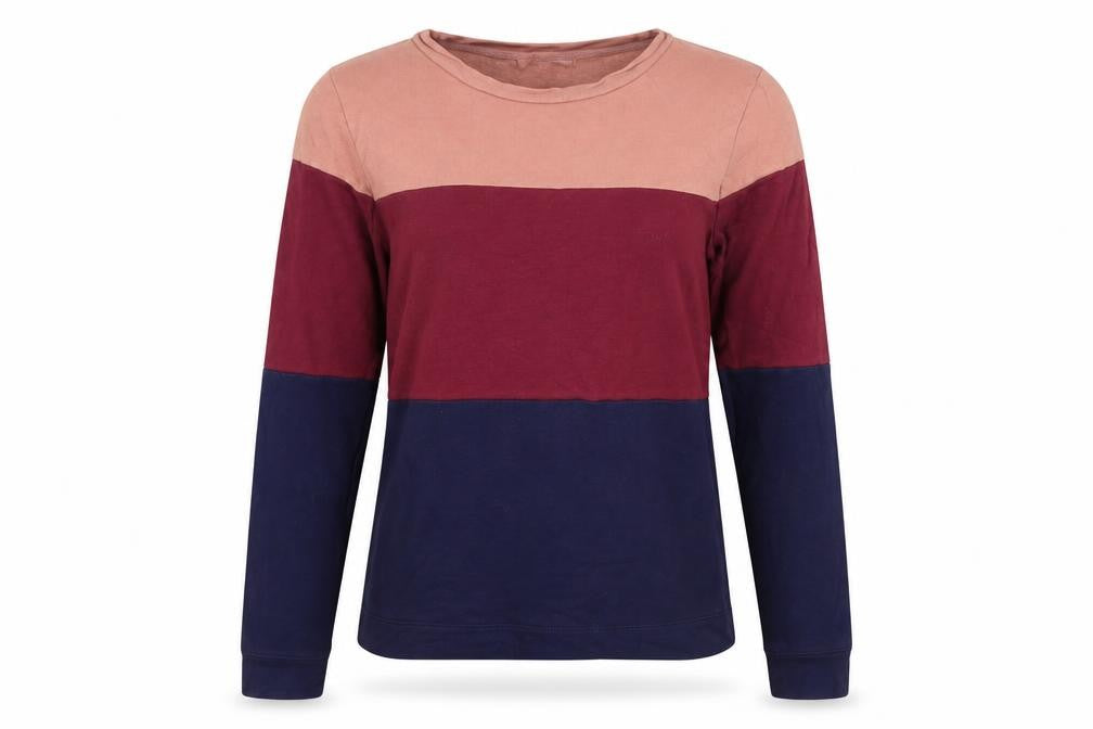 Front view of Oasis Women's Multicoloured Colourblock T-Shirt -, size S