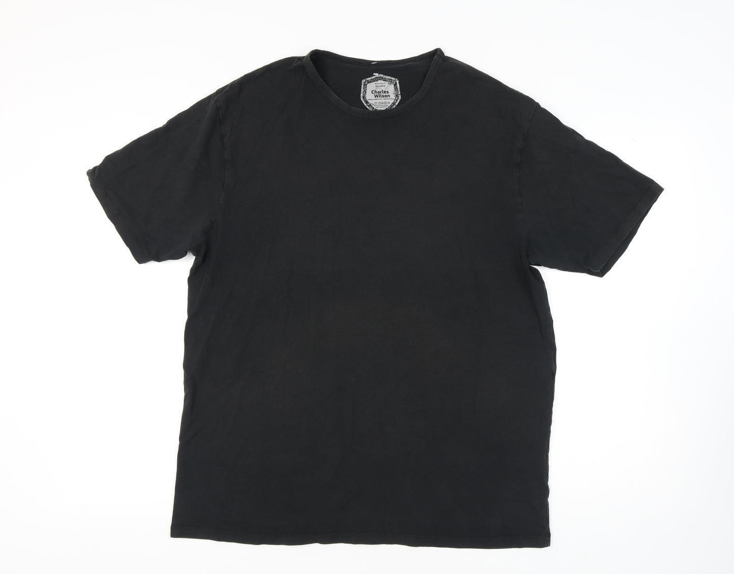 Charles Wilson Men's Black Regular Fit T-Shirt 2XL