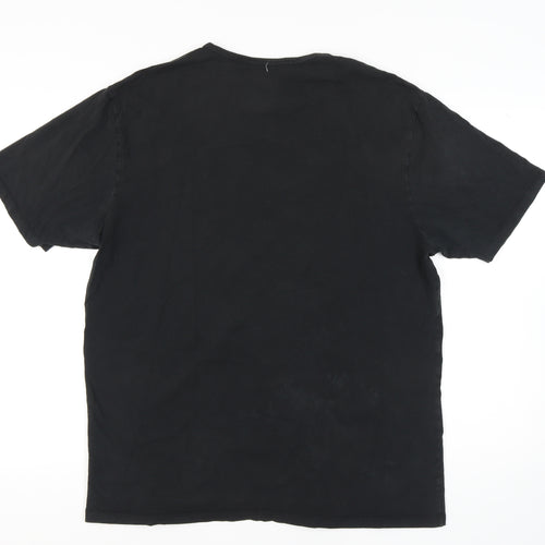 Charles Wilson Men's Black Regular Fit T-Shirt 2XL
