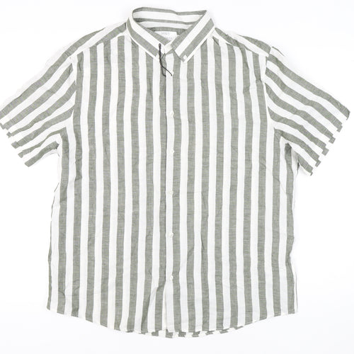 Marks and Spencer Men's Multicoloured XL Striped Shirt