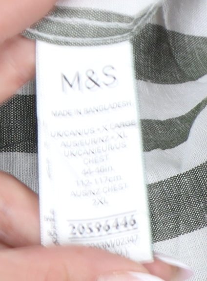 Marks and Spencer Men's Multicoloured XL Striped Shirt