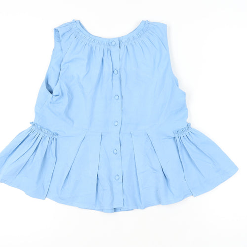 ASOS Women's Blue Sleeveless Top - Size 10