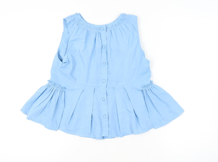 ASOS Women's Blue Sleeveless Top - Size 10