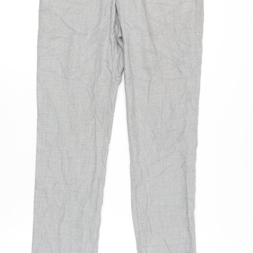 Zara Man Grey Trousers, Men's M, Straight Leg