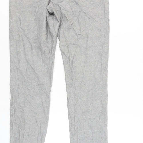 Zara Man Grey Trousers, Men's M, Straight Leg