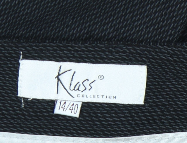 Klass Women's Black Wide-Leg Trousers Size 14