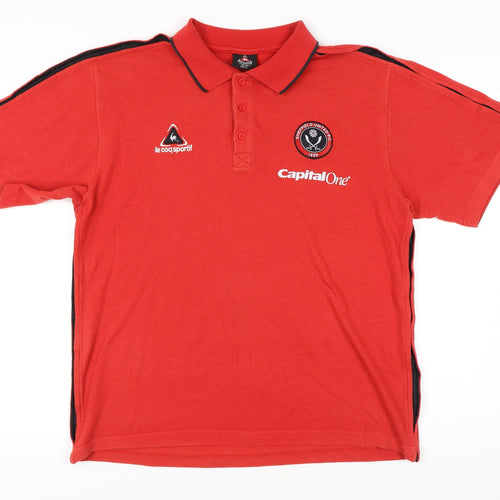 Le Coq Sportif Men’s Red XL Polo Shirt Sportswear