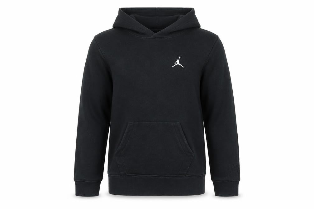 Front view of Jordan boys’ black pullover hoodie - m - casual sportswear