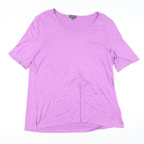Patra Women's Purple 3XL Basic T-Shirt, Bamboo Blend