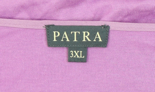 Patra Women's Purple 3XL Basic T-Shirt, Bamboo Blend