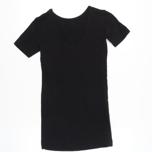 Topshop Women's Black T-Shirt Dress Size 10