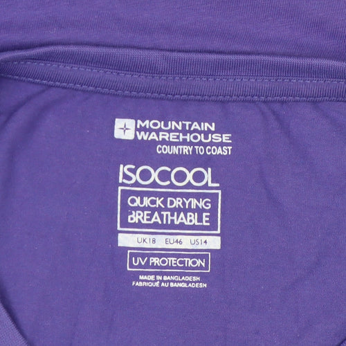 Mountain Warehouse Women’s Purple T-Shirt UK 18