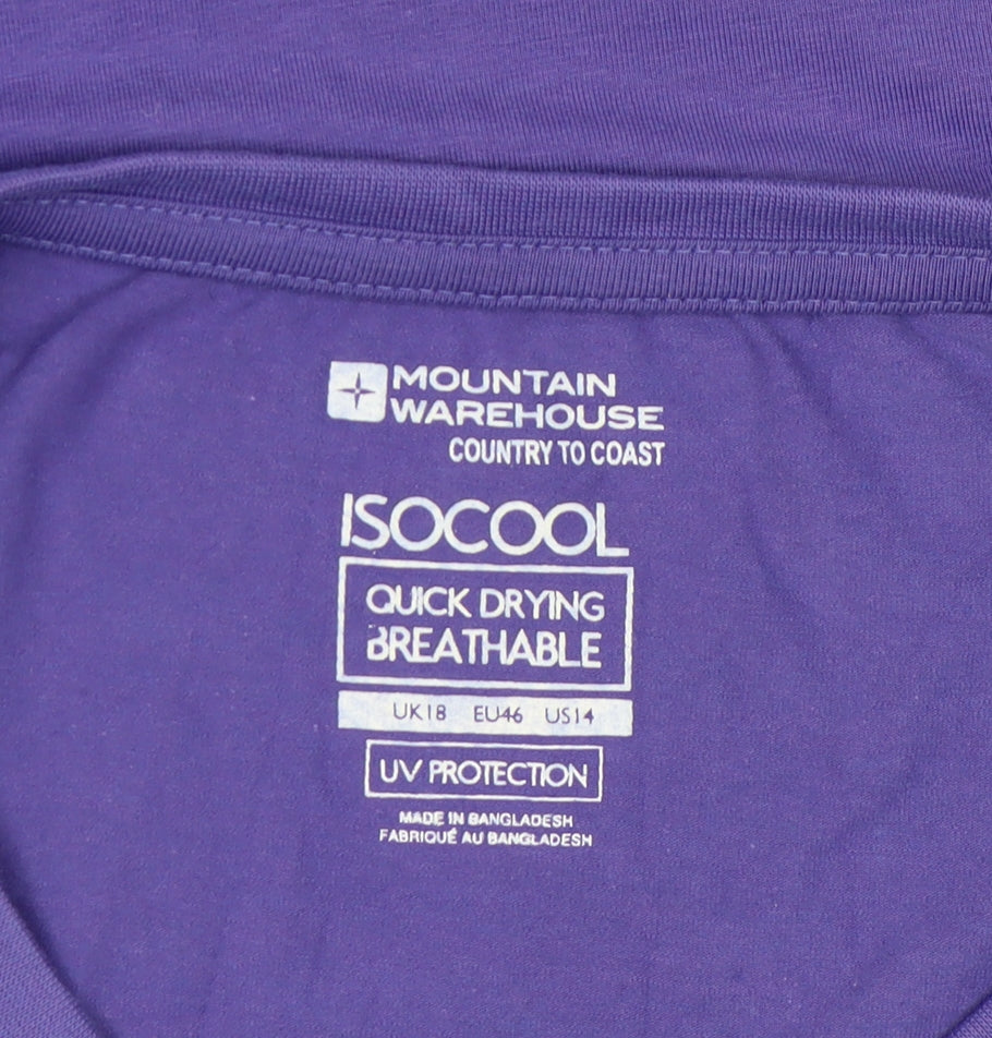 Mountain Warehouse Women’s Purple T-Shirt UK 18
