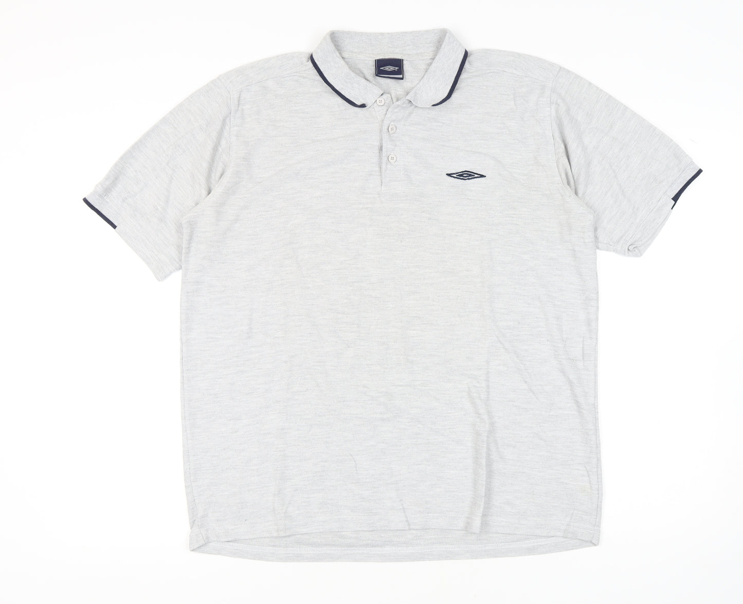 Umbro Men's Grey Polo Shirt XL Short Sleeve Casual