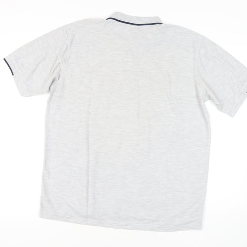 Umbro Men's Grey Polo Shirt XL Short Sleeve Casual