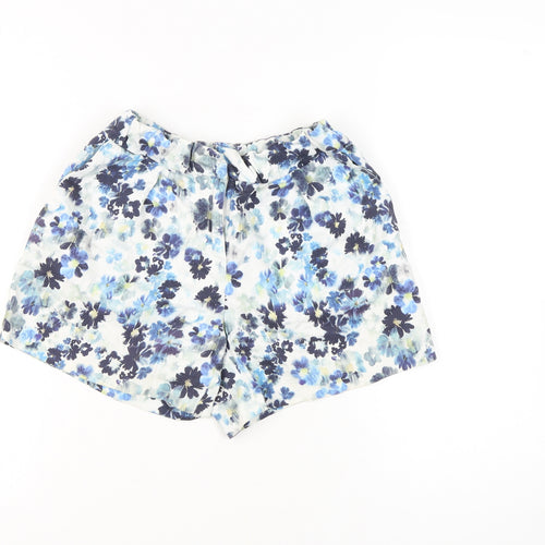 Warehouse Women's Blue Floral Shorts, Size 10
