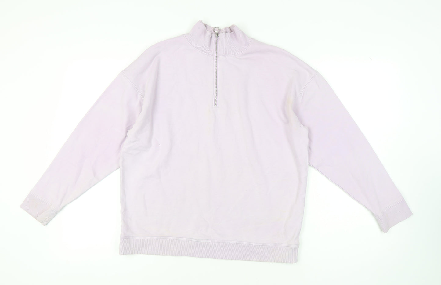 Marks and Spencer Women's Purple Mock Neck Sweatshirt Size 12