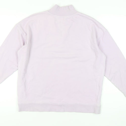 Marks and Spencer Women's Purple Mock Neck Sweatshirt Size 12