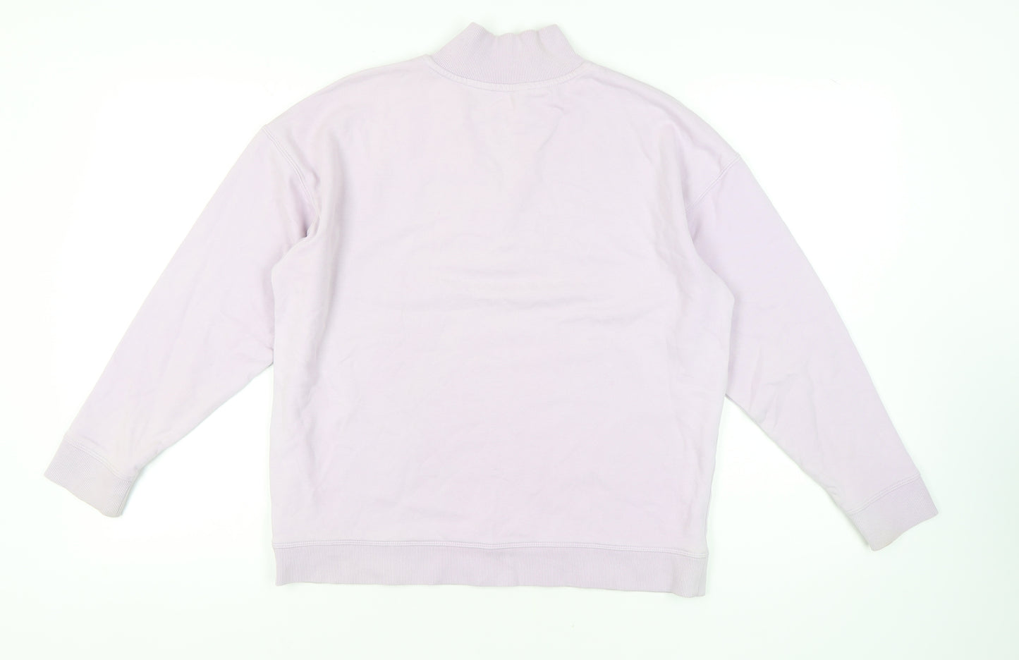 Marks and Spencer Women's Purple Mock Neck Sweatshirt Size 12