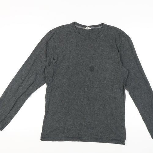 Calvin Klein Men's Grey Long Sleeve T-Shirt, Size M