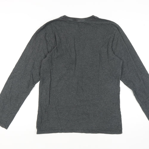 Calvin Klein Men's Grey Long Sleeve T-Shirt, Size M
