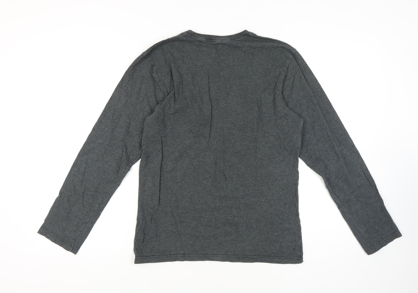 Calvin Klein Men's Grey Long Sleeve T-Shirt, Size M