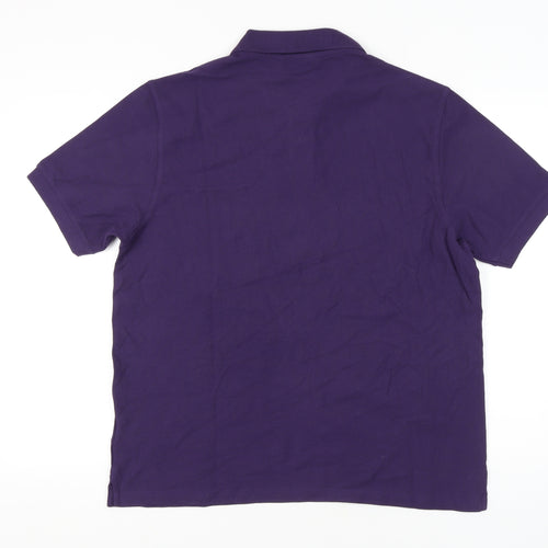 Marks and Spencer Men’s Purple Polo Shirt L