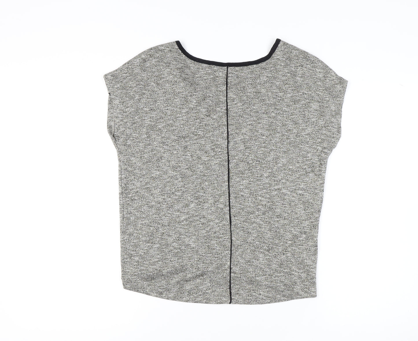 Mango Women's Grey T-Shirt, Size 8, Casual Basic Style