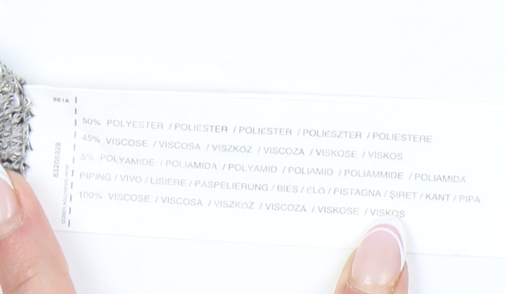 Mango Women's Grey T-Shirt, Size 8, Casual Basic Style