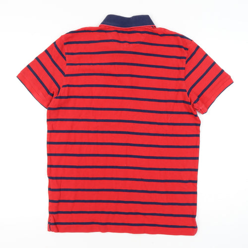 GANT Men's Red Striped Polo Shirt, Size M