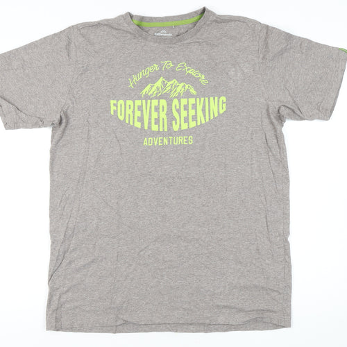 Kathmandu Men's Grey Adventure Logo T-Shirt, Size L