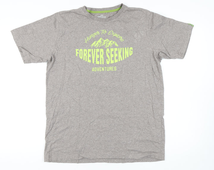 Kathmandu Men's Grey Adventure Logo T-Shirt, Size L