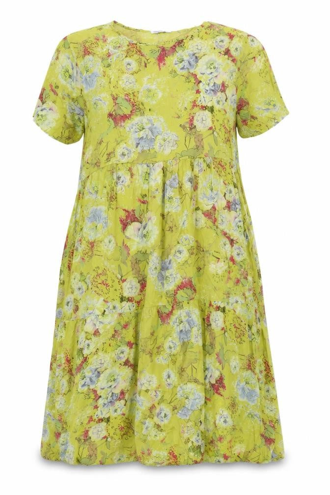 Front view of Unisono Women's Floral Dress Multicoloured, size L