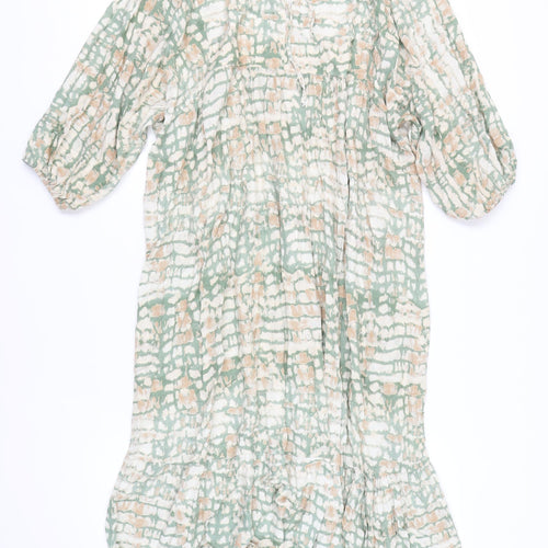 UNISONO Women's Multicoloured Shift Dress, Size L, 3/4 Sleeve