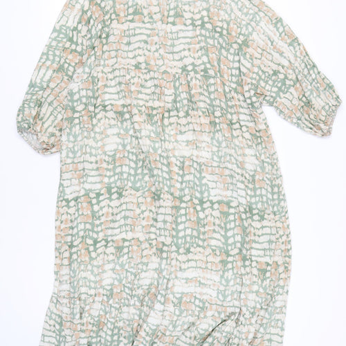 UNISONO Women's Multicoloured Shift Dress, Size L, 3/4 Sleeve