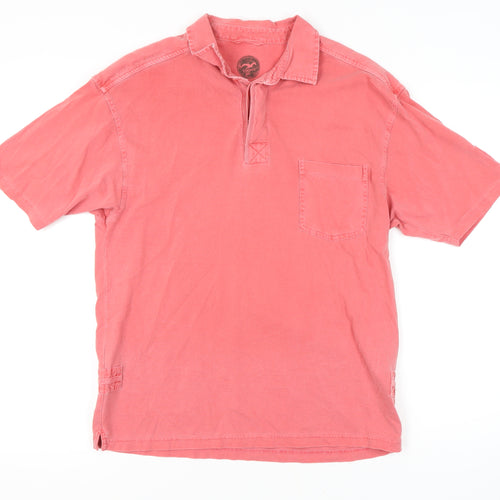 Marks and Spencer Red Short Sleeve Polo for Men
