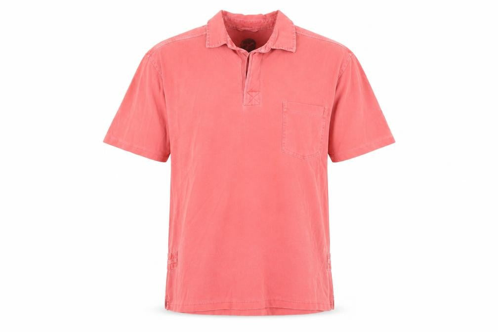 Front view of Marks & Spencer Red Short Sleeve Polo for Men