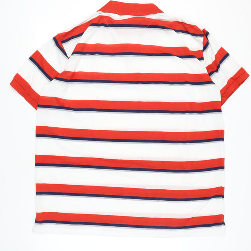River Road Men's Red Striped 3XL Polo Shirt