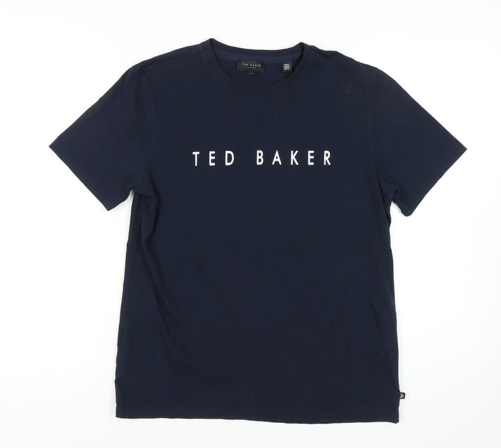 Ted Baker Men's Blue Logo T-Shirt Medium