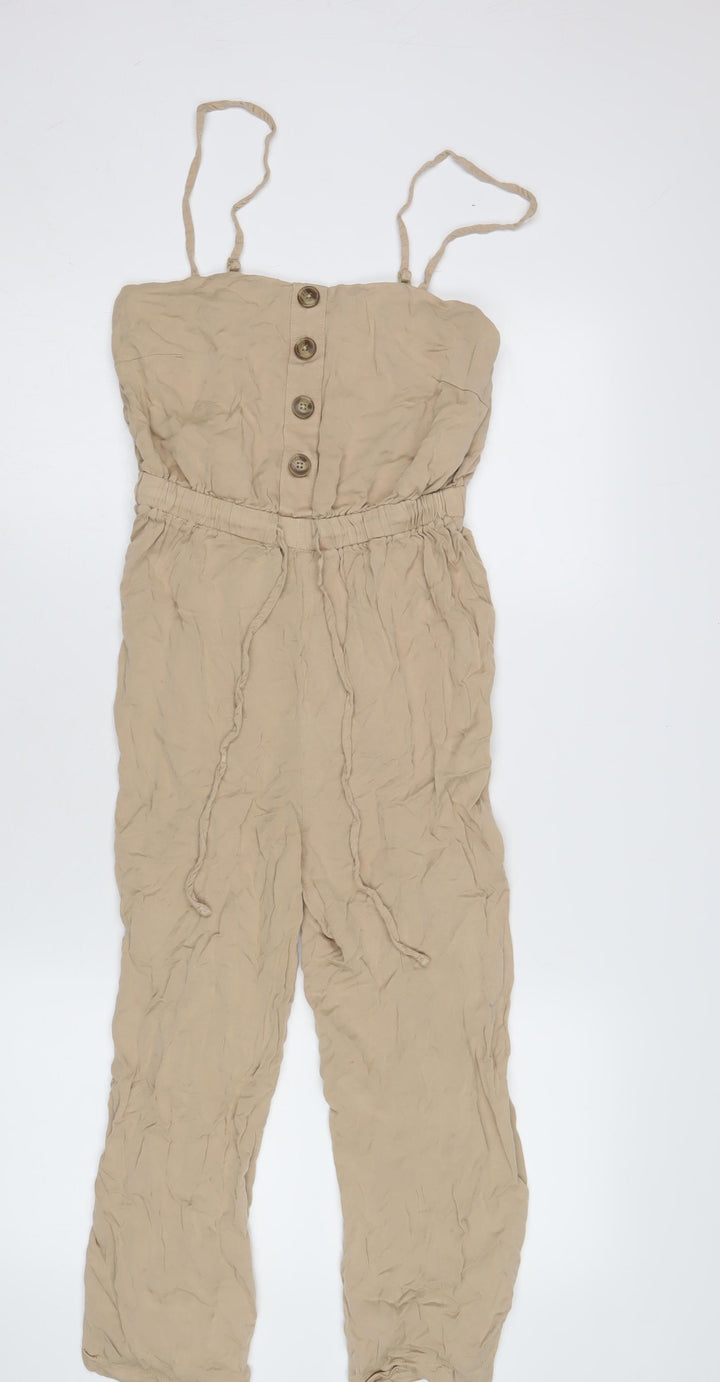 AMISU Beige Women's Jumpsuit - Size 6 Summer Casual