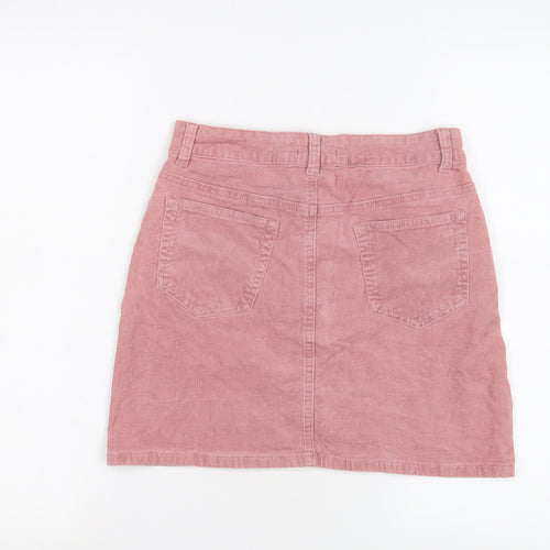 boohoo Women's Pink Corduroy Skirt Size 10, Stylish & Comfortable