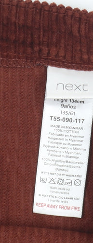 Next Girls Brown Corduroy Skirt Age 9-10 Years