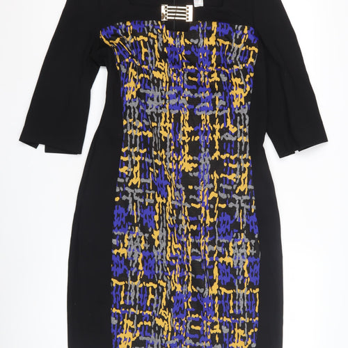 Joseph Ribkoff Women's UK 12 Black Multicoloured Dress