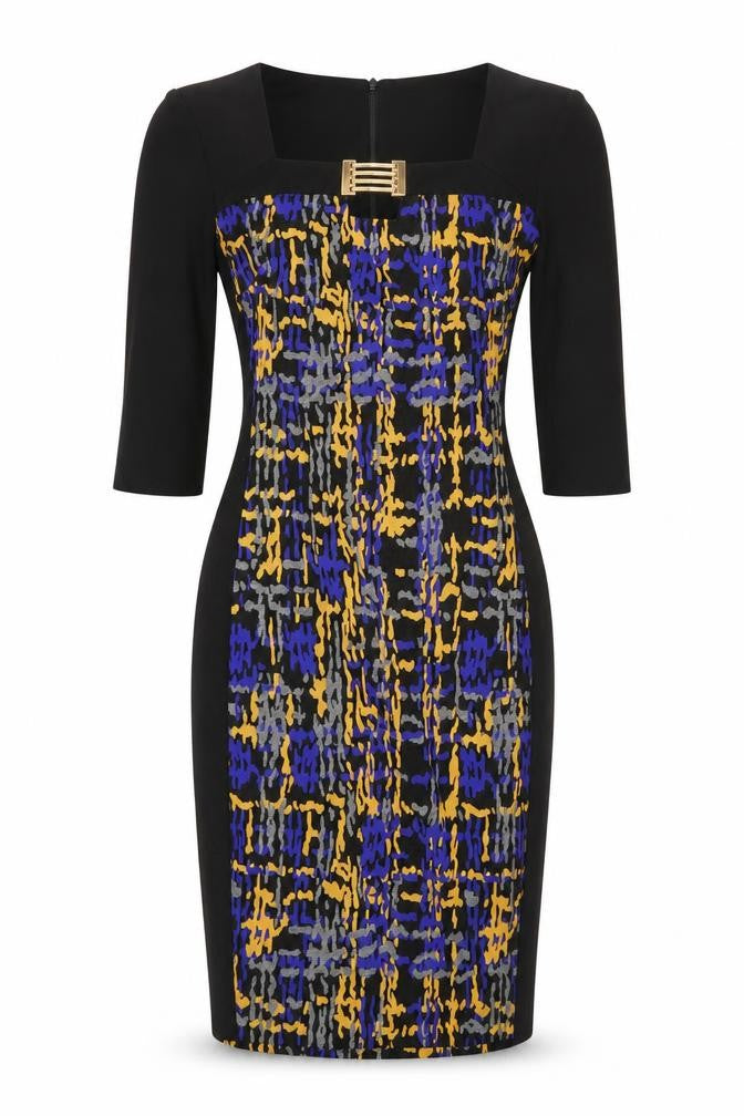 Joseph Ribkoff Women's UK 12 Black Multicoloured Dress
