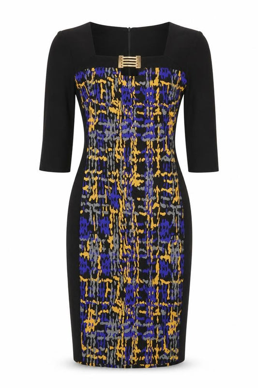 Joseph Ribkoff Women's UK 12 Black Multicoloured Dress