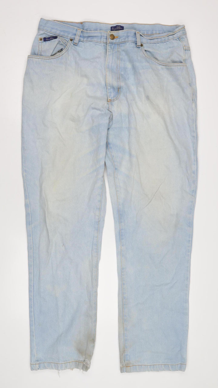 Union Blues Men's Light Blue Straight Jeans 42XL