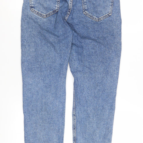 New Look Women's Blue Mom Jeans Size 8 Distressed Relaxed