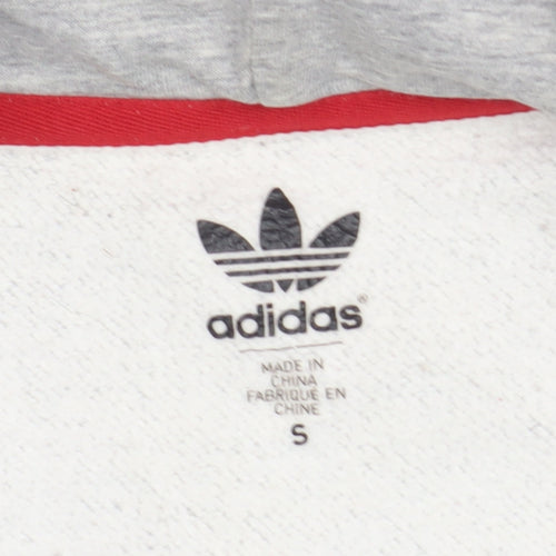 Adidas Men's Grey Full Zip Hoodie S